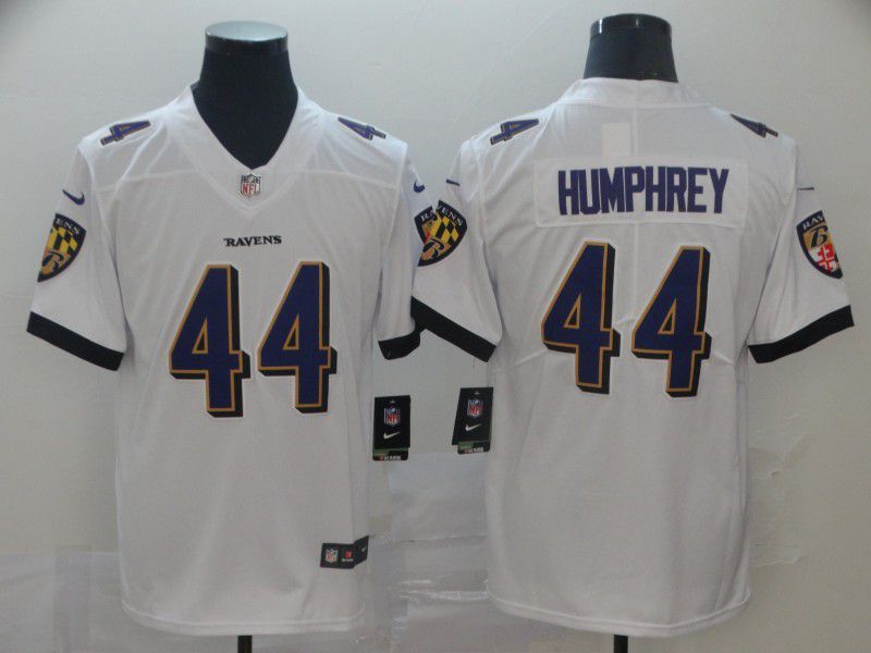 Men Baltimore Ravens #44 Humphrey White Nike Vapor Untouchable Limited Player NFL Jerseys